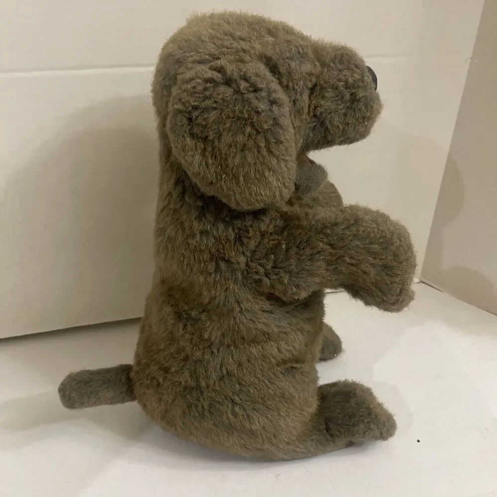 Folkmanis Sitting Puppy Dog Hand Puppet Full Body 14” Plush Brown Folktails